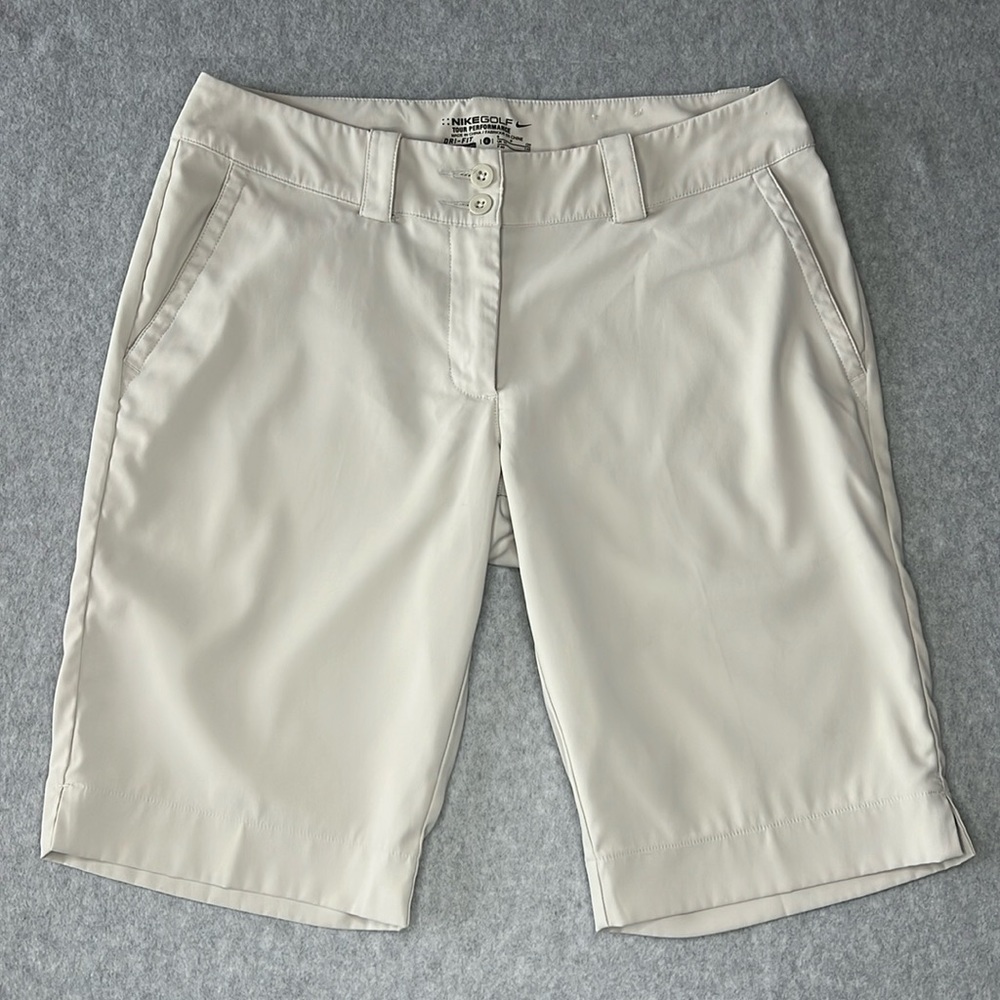 Nike Golf Tour Performance Dri Fit Women’s Golf Bermuda Shorts Bone White Size 6